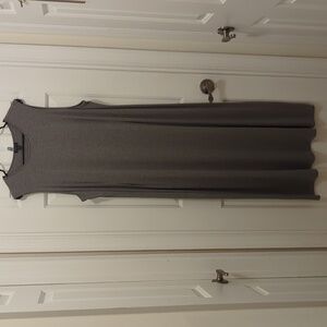 J.Jill Gray Sleeveless Maxi Dress .. Front and Back Pleats